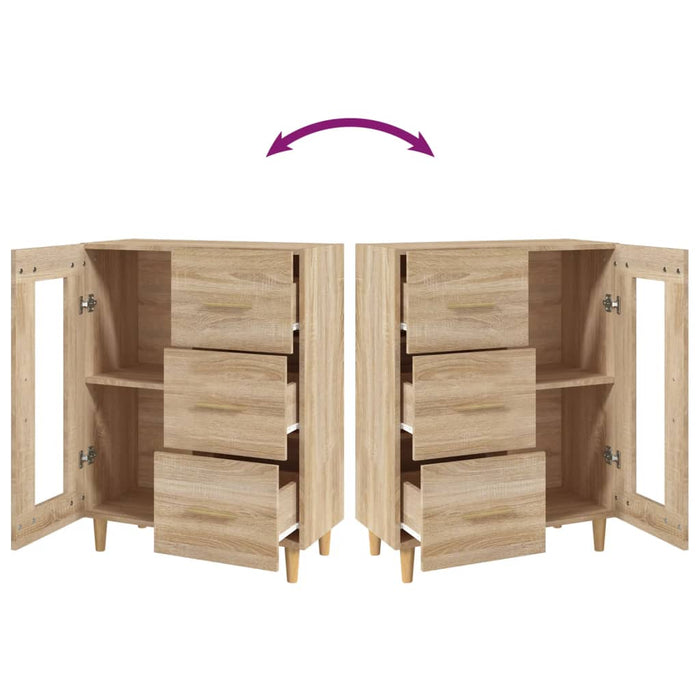 Credenza Rovere Sonoma 69,5x34x90 cm in Legno Multistrato cod mxl 7219