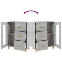 Credenza-Buffet-Armadio da cucina Grigio Cemento 69,5x34x90 cm in Legno Multistrato 254008