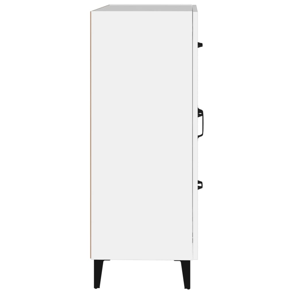 Credenza-Buffet-Armadio da cucina Bianca 69,5x34x90 cm in Legno Multistrato 494436