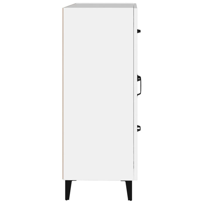 Credenza-Buffet-Armadio da cucina Bianca 69,5x34x90 cm in Legno Multistrato 494436