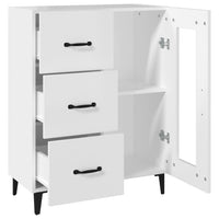 Credenza-Buffet-Armadio da cucina Bianca 69,5x34x90 cm in Legno Multistrato 494436