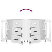 Credenza-Buffet-Armadio da cucina Bianca 69,5x34x90 cm in Legno Multistrato 494436