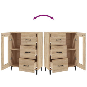 Credenza Rovere Sonoma 69,5x34x90 cm in Legno Multistrato cod mxl 18127