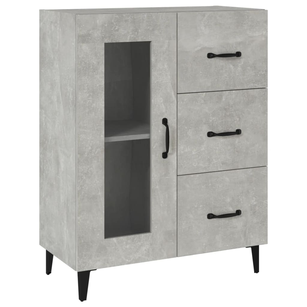 Credenza Grigio Cemento 69,5x34x90 cm in Legno Multistrato cod mxl 20192