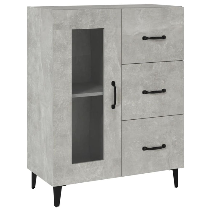 Credenza Grigio Cemento 69,5x34x90 cm in Legno Multistrato cod mxl 20192