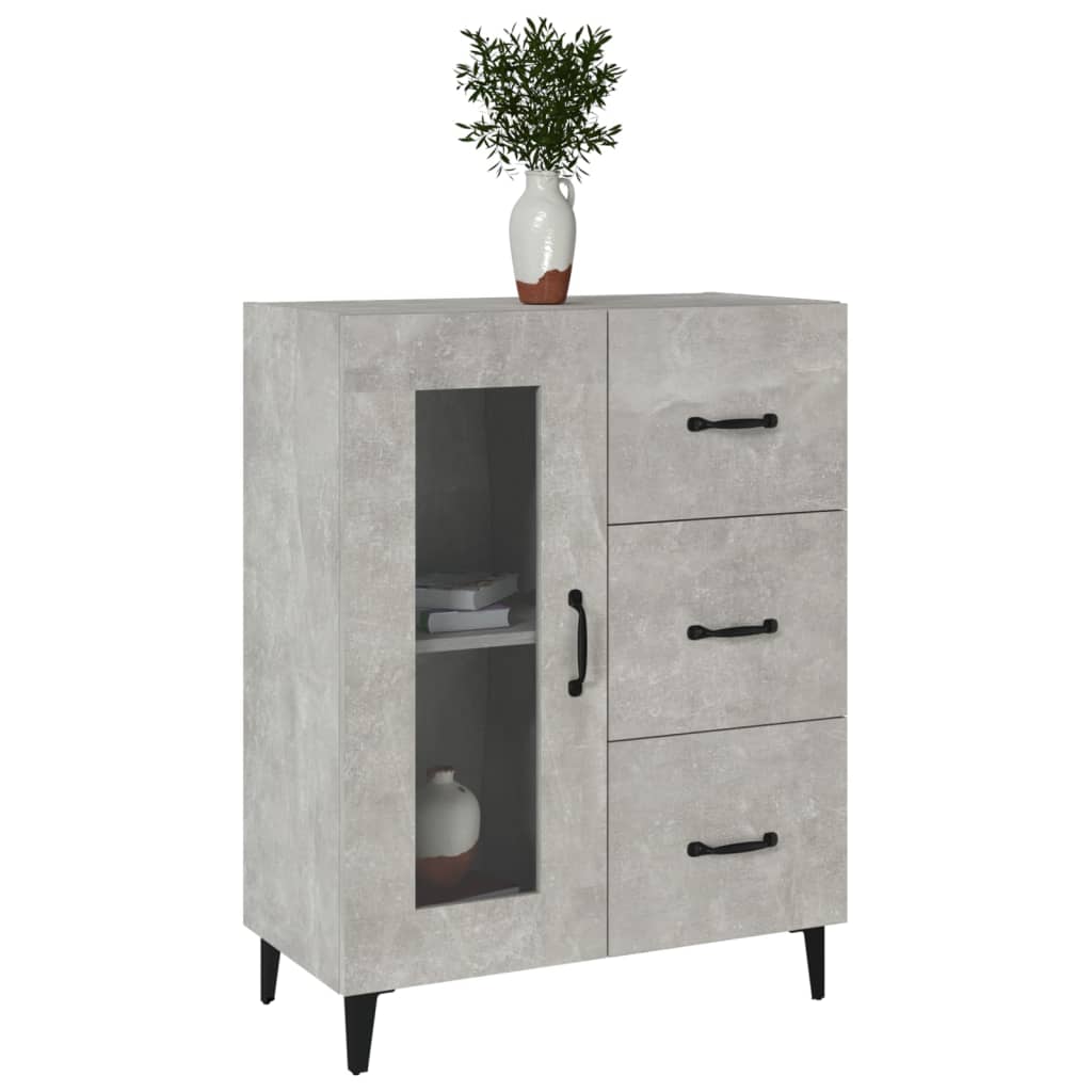 Credenza Grigio Cemento 69,5x34x90 cm in Legno Multistrato cod mxl 20192