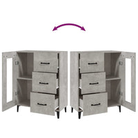 Credenza Grigio Cemento 69,5x34x90 cm in Legno Multistrato cod mxl 20192