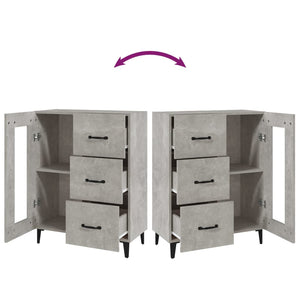 Credenza Grigio Cemento 69,5x34x90 cm in Legno Multistrato cod mxl 20192