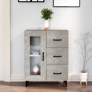 Credenza Grigio Cemento 69,5x34x90 cm in Legno Multistrato cod mxl 20192