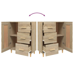 Credenza Rovere Sonoma 69,5x34x90 cm in Legno Multistrato cod mxl 5965