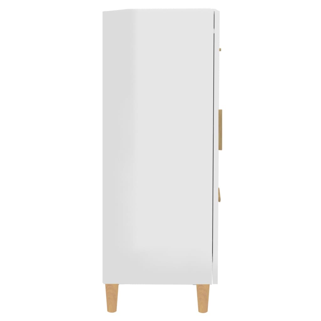 Credenza 69,5x34x90 cm in Legno Multistrato Bianco Lucido cod mxl 24420