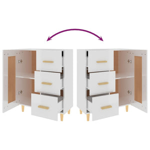 Credenza 69,5x34x90 cm in Legno Multistrato Bianco Lucido 812228