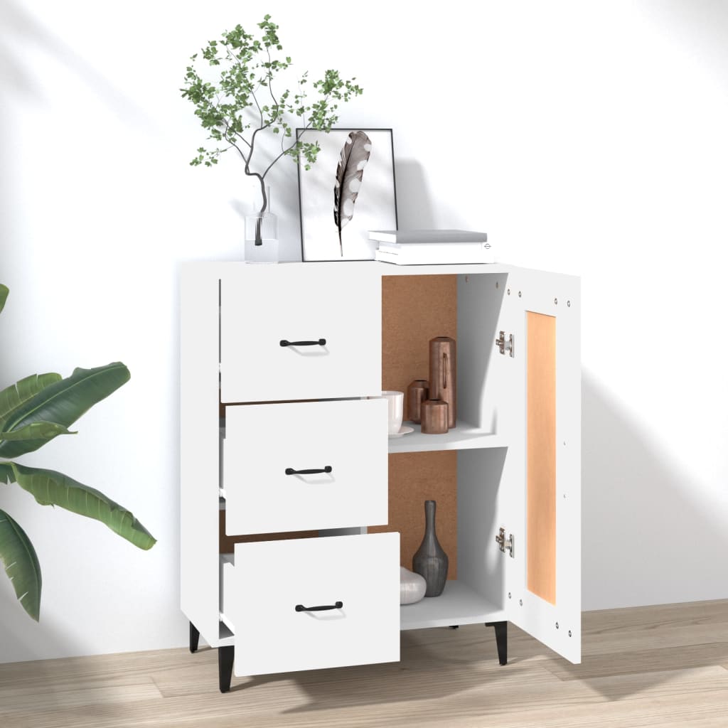 Credenza Bianca 69,5x34x90 cm in Legno Multistrato 812231