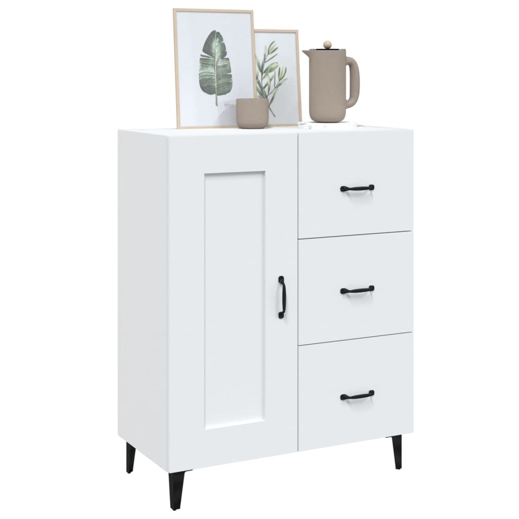 Credenza Bianca 69,5x34x90 cm in Legno Multistrato cod mxl 48171