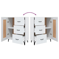 Credenza Bianca 69,5x34x90 cm in Legno Multistrato cod mxl 48171