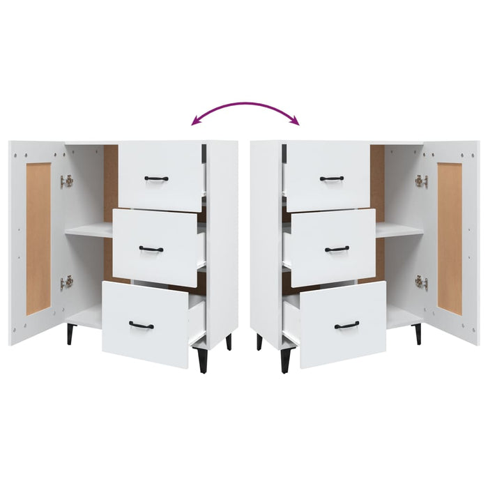 Credenza Bianca 69,5x34x90 cm in Legno Multistrato cod mxl 48171