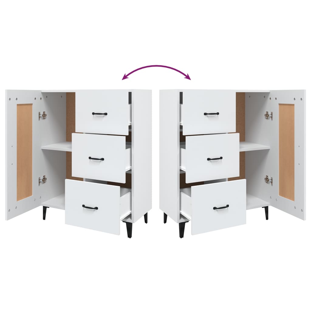 Credenza-Buffet-Armadio da cucina Bianca 69,5x34x90 cm in Legno Multistrato 439202