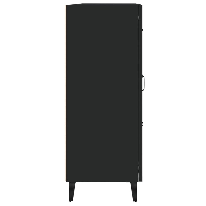 Credenza Nera 69,5x34x90 cm in Legno Multistrato 812232