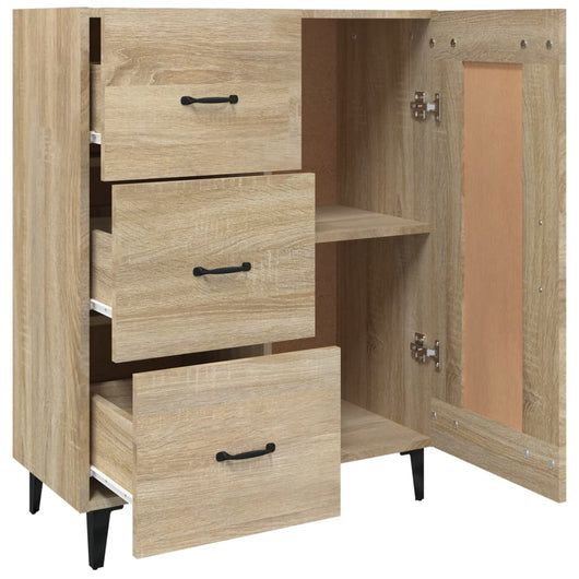 Credenza credenza cassettiera mobile contenitore organizer cucina soggiorno soggiorno Sonoma 69,5 x 34 x 90 cm derivati ​​del legno marrone 02_0031656