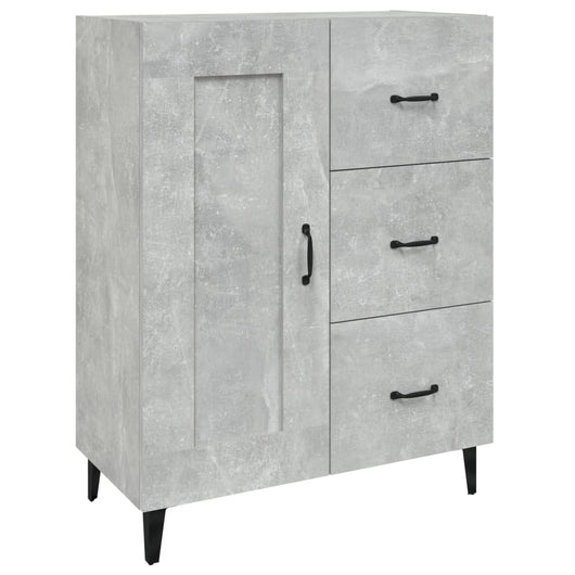 Credenza Grigio Cemento 69,5x34x90 cm in Legno Multistrato 812235