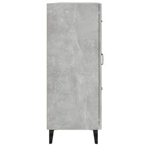 Credenza Grigio Cemento 69,5x34x90 cm in Legno Multistrato 812235