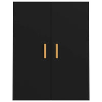 Armadietto Pensile a Parete Nero 69,5x34x90 cm 812259