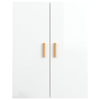 Armadietto Pensile a Parete Bianco Lucido 69,5x34x90 cm 812264