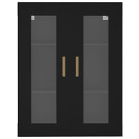 Armadietto Pensile a Parete Nero 69,5x34x90 cm 812277