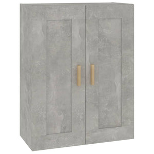 Mobile a Parete Grigio Cemento 69,5x32,5x90cm Legno Multistrato 812298