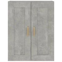 Mobile a Parete Grigio Cemento 69,5x32,5x90cm Legno Multistrato 812298