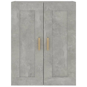 Mobile a Parete Grigio Cemento 69,5x32,5x90cm Legno Multistrato 812298