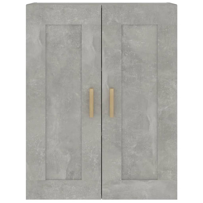 Mobile a Parete Grigio Cemento 69,5x32,5x90cm Legno Multistrato 812298