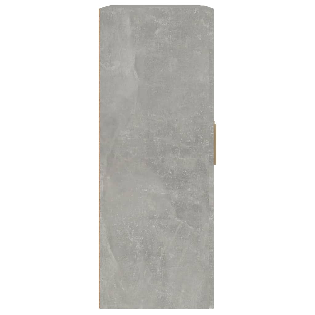 Mobile a Parete Grigio Cemento 69,5x32,5x90cm Legno Multistrato 812298