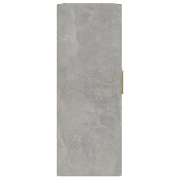 Mobile a Parete Grigio Cemento 69,5x32,5x90cm Legno Multistrato 812298