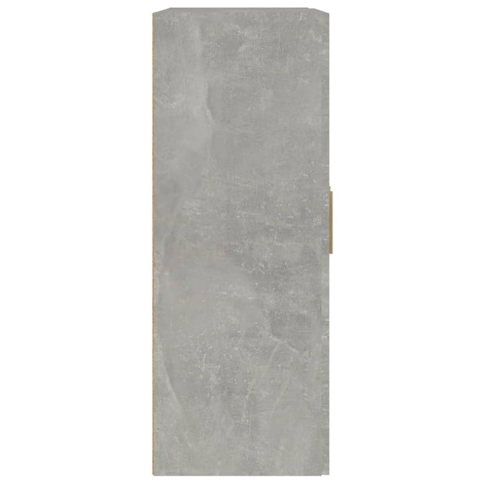 Mobile a Parete Grigio Cemento 69,5x32,5x90cm Legno Multistrato 812298