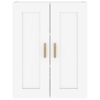 Mobile a Parete Bianco Lucido 69,5x32,5x90 cm Legno Multistrato 812300