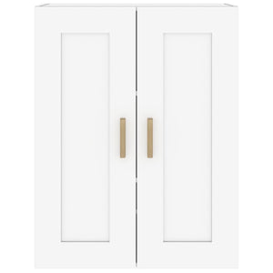 Mobile a Parete Bianco Lucido 69,5x32,5x90 cm Legno Multistrato 812300