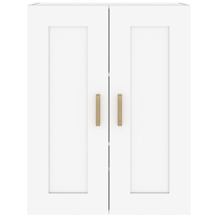 Mobile a Parete Bianco Lucido 69,5x32,5x90 cm Legno Multistrato 812300