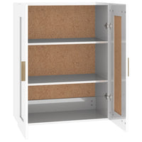 Mobile a Parete Bianco Lucido 69,5x32,5x90 cm Legno Multistrato 812300
