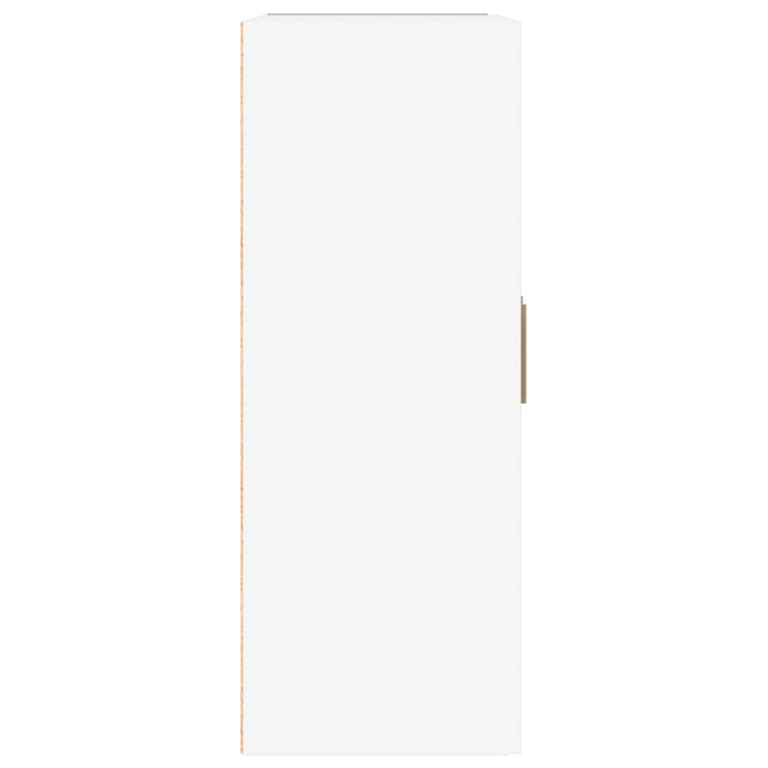 Mobile a Parete Bianco Lucido 69,5x32,5x90 cm Legno Multistrato 812300