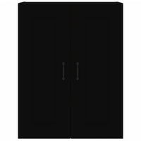 Armadietto Pensile a Parete Nero 69,5x32,5x90 cm cod mxl 5702