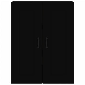 Armadietto Pensile a Parete Nero 69,5x32,5x90 cm 812304