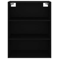 Armadietto Pensile a Parete Nero 69,5x32,5x90 cm cod mxl 47735