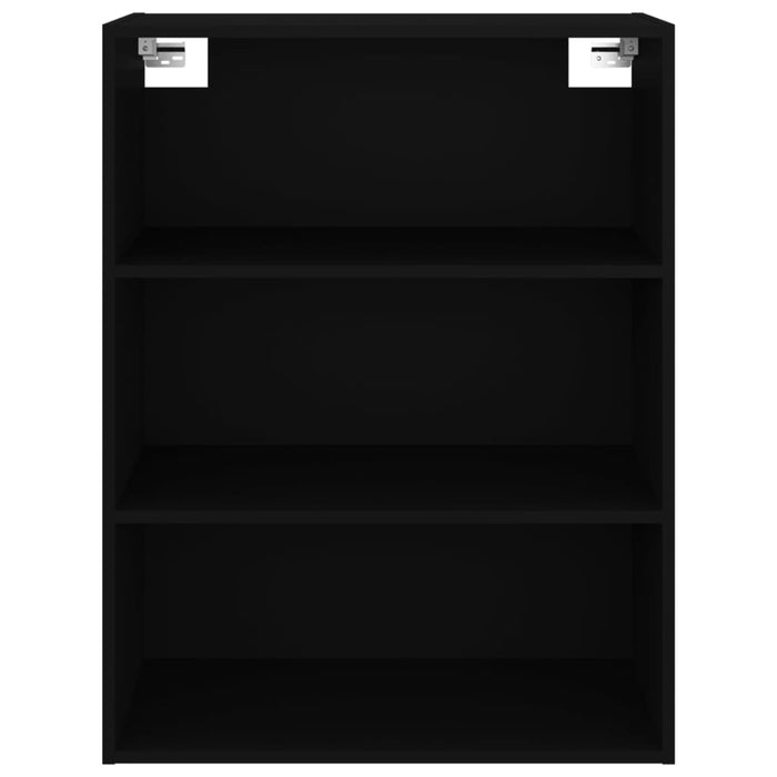 Armadietto Pensile a Parete Nero 69,5x32,5x90 cm cod mxl 47735