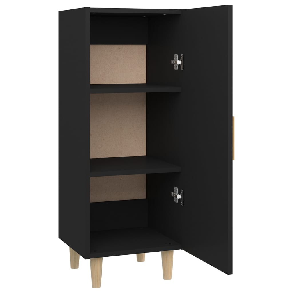 Credenza Nera 34,5x34x90 cm in Legno Multistrato 812322