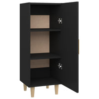 Credenza Nera 34,5x34x90 cm in Legno Multistrato 812322