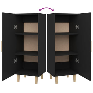 Credenza Nera 34,5x34x90 cm in Legno Multistrato 812322