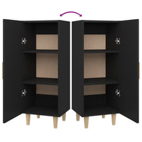 Credenza Nera 34,5x34x90 cm in Legno Multistrato 812322