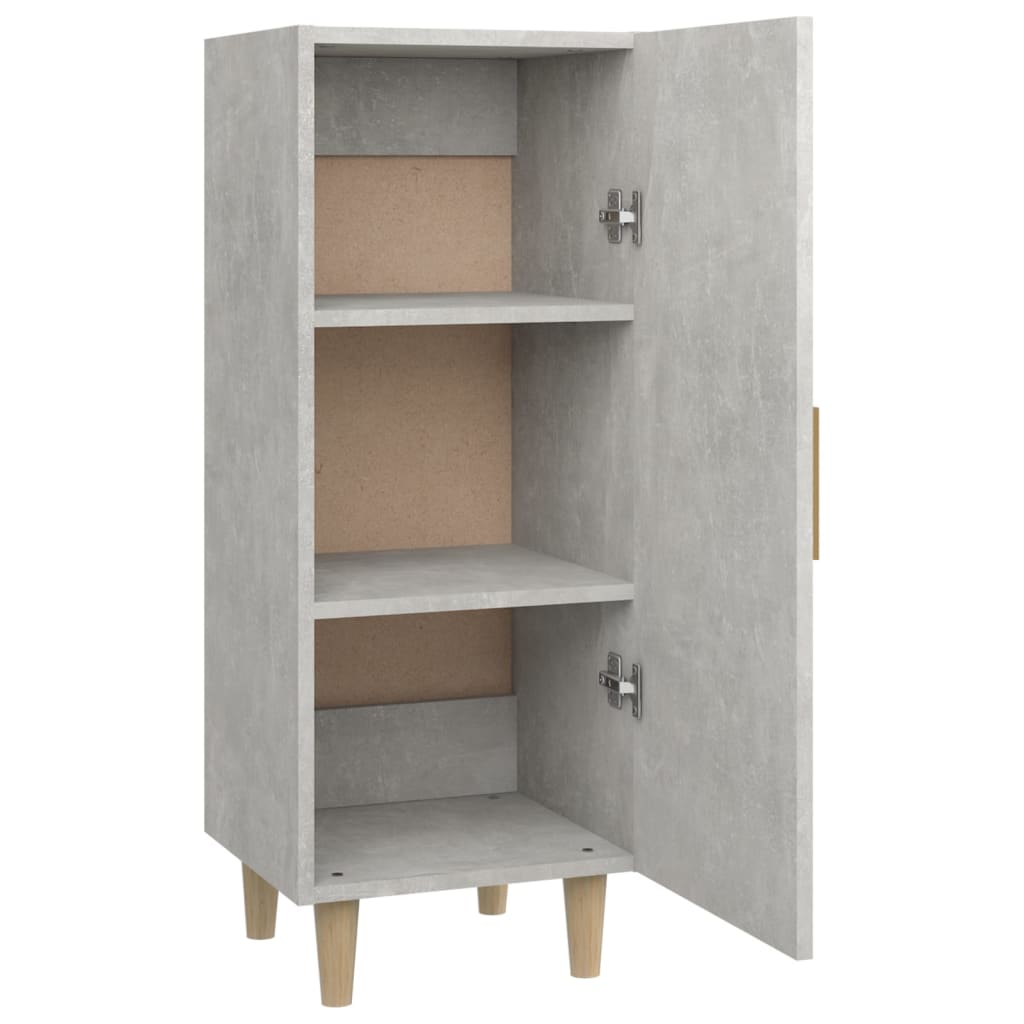 Credenza Grigio Cemento 34,5x34x90 cm in Legno Multistrato 812325
