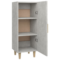 Credenza Grigio Cemento 34,5x34x90 cm in Legno Multistrato 812325